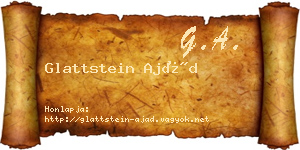 Glattstein Ajád névjegykártya